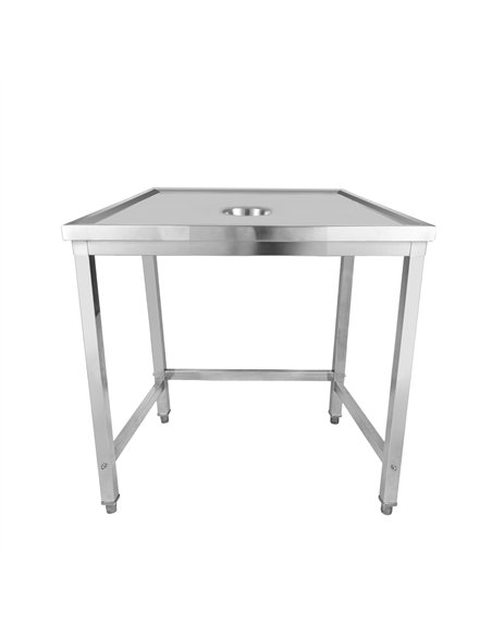 Professional Waste Disposal Table Stainless Steel 4 Side Up Marine Edge 800x700x900mm | Stalwart DA-WHDW8070