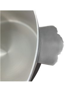 Hammered Triple‑Layer Stainless Steel 16.8L Casserole Φ320×H210mm with Glass Lid – Black | Stalwart DA-E0912086 2