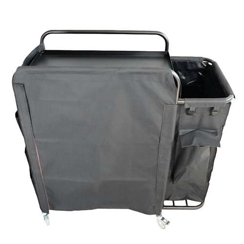 Commercial Stainless Steel Laundry Trolley with Shelves –  1110×490×1125mm Black| Stalwart DA-LT01B