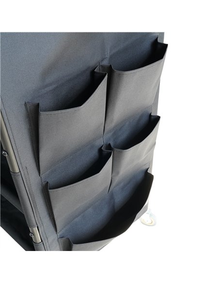 Commercial Stainless Steel Laundry Trolley with Shelves –  1110×490×1125mm Black| Stalwart DA-LT01B