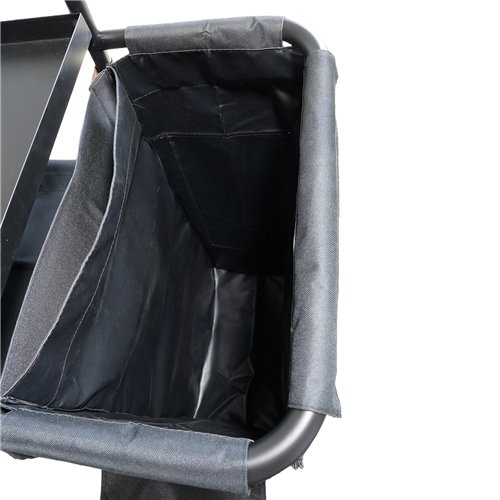 Commercial Stainless Steel Laundry Trolley with Shelves –  1110×490×1125mm Black| Stalwart DA-LT01B