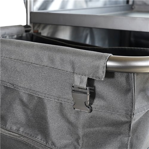 Commercial Stainless Steel Laundry Trolley with Shelves –  1110×490×1125mm Black| Stalwart DA-LT01B