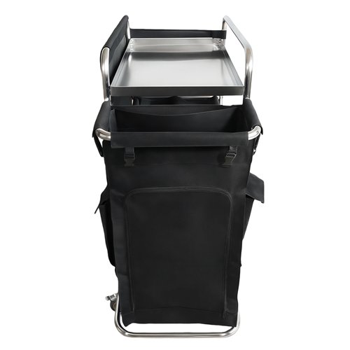 Commercial Stainless Steel Laundry Trolley with Shelves –  1110×490×1125mm Silver| Stalwart DA-LT01S