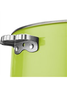 Hammered Triple-Layer Stainless Steel 4.5L Casserole Φ320×H120mm with Glass Lid – Green | Stalwart DA-E0912010 2