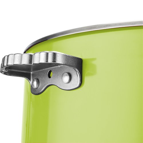 Hammered Triple-Layer Stainless Steel 4.5L Casserole Φ320×H120mm with Glass Lid – Green | Stalwart DA-E0912010