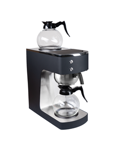 Commercial Coffee Machine with Stainless Steel Funnel &amp 2 Glass Decanters – 203×383×455mm | Stalwart DA-RB386PBD2