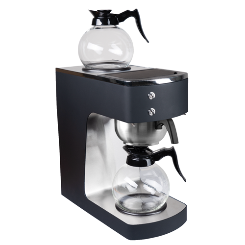 Commercial Coffee Machine with Stainless Steel Funnel &amp 2 Glass Decanters – 203×383×455mm | Stalwart DA-RB386PBD2