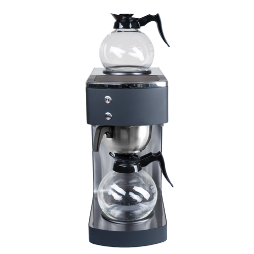 Commercial Coffee Machine with Stainless Steel Funnel &amp 2 Glass Decanters – 203×383×455mm | Stalwart DA-RB386PBD2