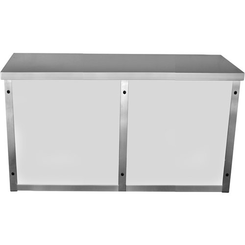 Commercial Wall Cabinet Cupboard Glass Doors Stainless Steel 1500x400x650mm | Stalwart DA-SWCGD150402