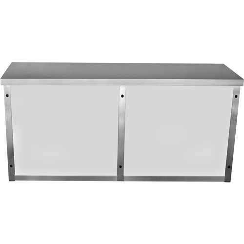 Commercial Wall Cabinet Cupboard Glass Doors Stainless Steel 1600x400x650mm | Stalwart DA-SWCGD160402