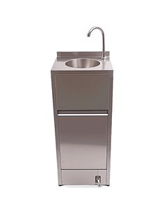 Foot Operated Stainless Steel Hand Wash Station 400×330×970 mm | Stalwart DA-WHF279