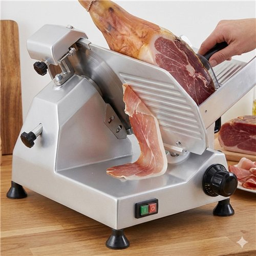 Commercial Meat Slicer 220mm Blade 470×360×350mm | Stalwart DA-JK220A