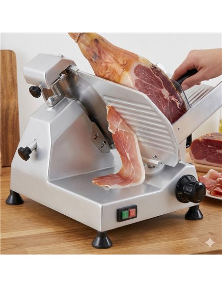 Commercial Meat Slicer 220mm Blade 470×360×350mm | Stalwart DA-JK220A