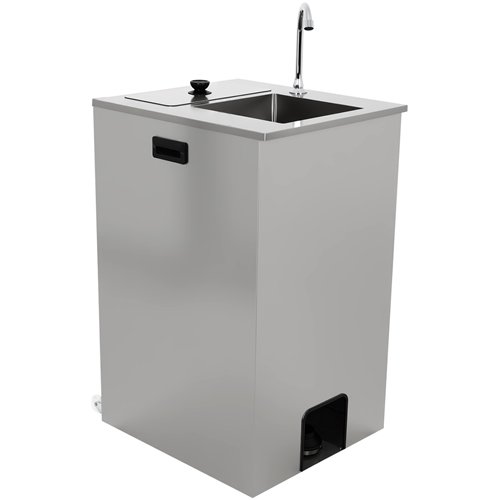 Foot Operated 20L Electric Mobile Wash Hand Basin 555×505×860 mm | Stalwart DA-WHFEA5550