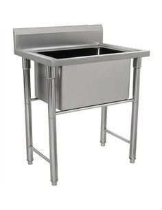 Commercial Stainless Steel Pet Grooming Bath Tub 800×600×900mm with Drainer Set | Stalwart DA-PDBS60080