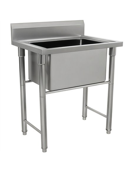 Commercial Stainless Steel Pet Grooming Bath Tub 800×600×900mm with Drainer Set | Stalwart DA-PDBS60080