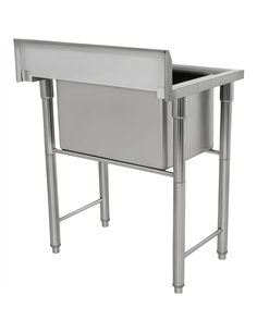 Commercial Stainless Steel Pet Grooming Bath Tub 800×600×900mm with Drainer Set | Stalwart DA-PDBS60080 2