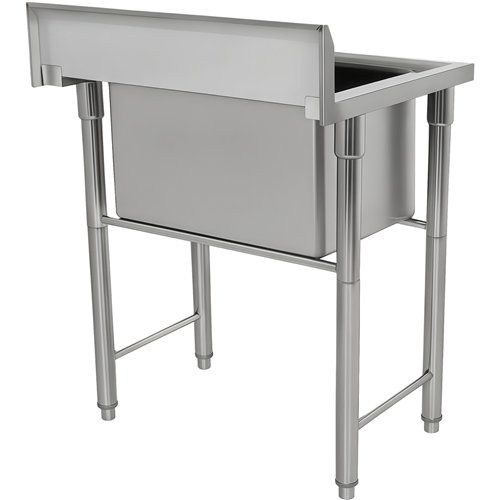 Commercial Stainless Steel Pet Grooming Bath Tub 800×600×900mm with Drainer Set | Stalwart DA-PDBS60080