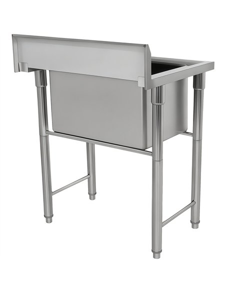 Commercial Stainless Steel Pet Grooming Bath Tub 800×600×900mm with Drainer Set | Stalwart DA-PDBS60080