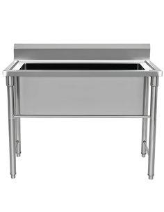 Commercial Stainless Steel Pet Grooming Bath Tub 1000×600×900mm with Drainer Set | Stalwart DA-PDBS60100