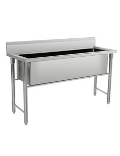 Commercial Stainless Steel Pet Grooming Bath Tub 1200×700×900mm with Drainer Set | Stalwart DA-PDBS70120