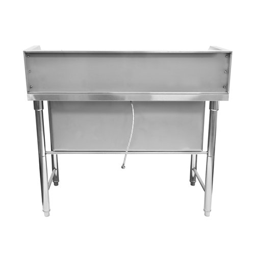 Stainless Steel Pet Grooming Bath Tub 1200×700×900mm with 3‑Side Backsplash | Stalwart DA-PDBSL70120