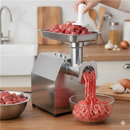 Commercial Electric Meat Grinder/Mincer Stainless Steel 325×180×345mm | Stalwart DA-MK10
