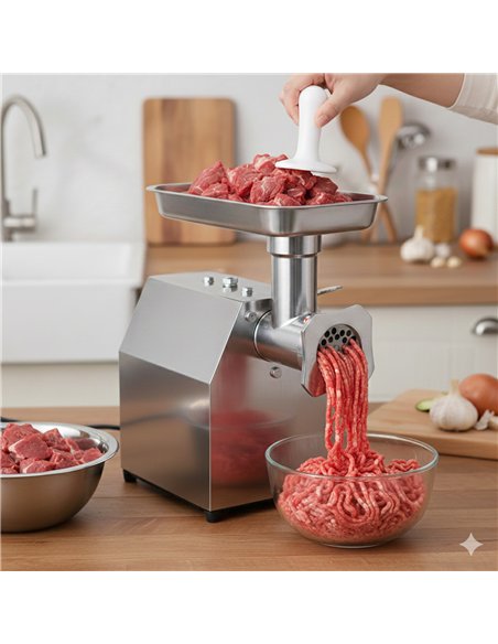 Commercial Electric Meat Grinder/Mincer Stainless Steel 325×180×345mm | Stalwart DA-MK10