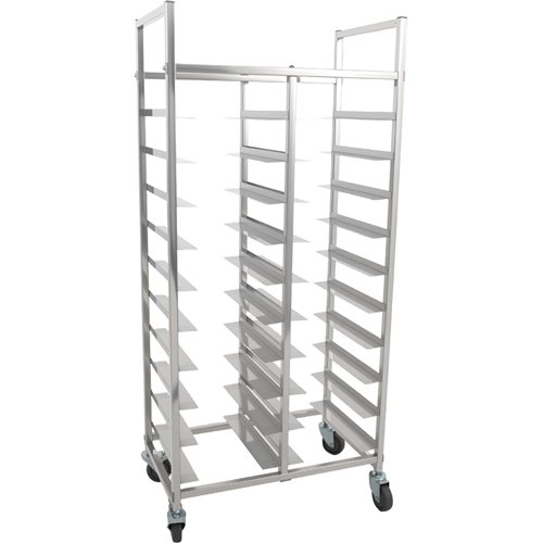 Stainless Steel Dual‑Row Tray Clearing Rack 10+10 Tiers | Stalwart DA-PT10D