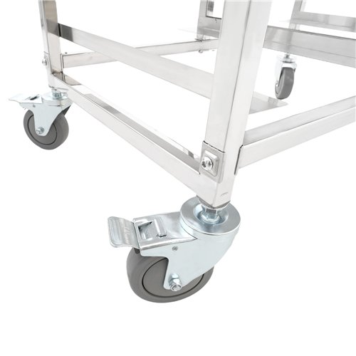 Stainless Steel Dual‑Row Tray Clearing Rack 10+10 Tiers | Stalwart DA-PT10D