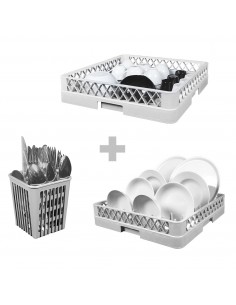 Commercial Dishwasher 540 plates/hour 500mm basket Digital Drain pump Detergent pump Rinse aid pump 230V | Stalwart DA-EMP500SDF 2