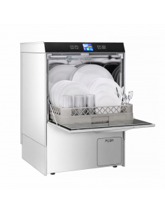 Commercial Dishwasher 540 plates/hour 500mm basket Digital Drain pump Detergent pump Rinse aid pump 230V | Stalwart DA-EMP500SDF
