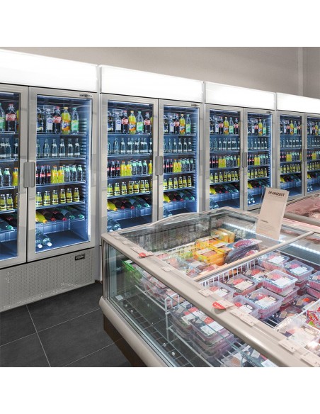 6Mtr Long Commercial Display Beverage Fridges - Frameless 10 Doors - 6000Ltr. Supermarkets, Convenience Shop