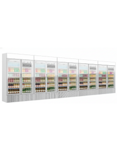 6Mtr Long Commercial Display Beverage Fridges - Frameless 10 Doors - 6000Ltr. Supermarkets, Convenience Shop