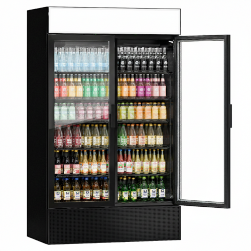 6Mtr Long Commercial Display Food and Beverage Fridges - Frameless 10 Doors - 6000Ltr Black. Supermarkets, Convenience Shop