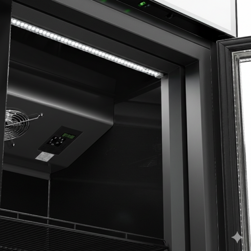 6Mtr Long Commercial Display Food and Beverage Fridges - Frameless 10 Doors - 6000Ltr Black. Supermarkets, Convenience Shop