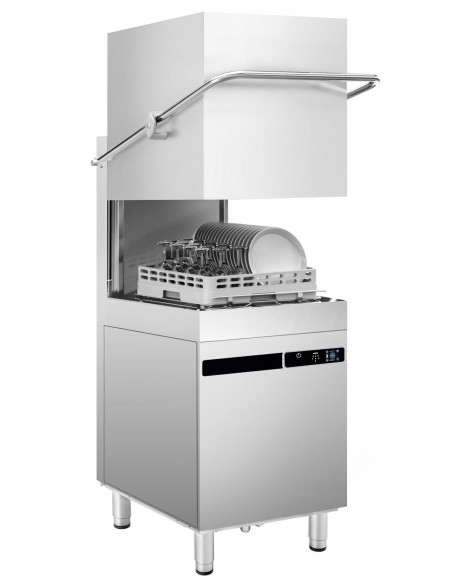 Premium Passthrough Commercial Dishwasher + Drain Pump 500 x 500 Basket – High-Capacity, Touchscreen 9.6kw