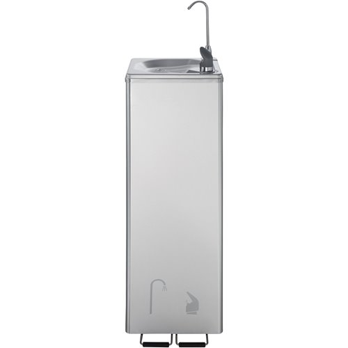 Commercial Stainless Steel Drinking Water Fountain with Foot Pedal Control, Drinking Tap &amp Bottle Tap | Stalwart DA-YL600C2P