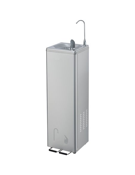 Commercial Stainless Steel Drinking Water Fountain with Foot Pedal Control, Drinking Tap &amp Bottle Tap | Stalwart DA-YL600C2P