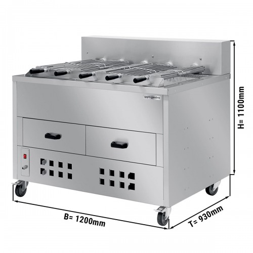 Commercial Charcoal Grill / Roaster -...