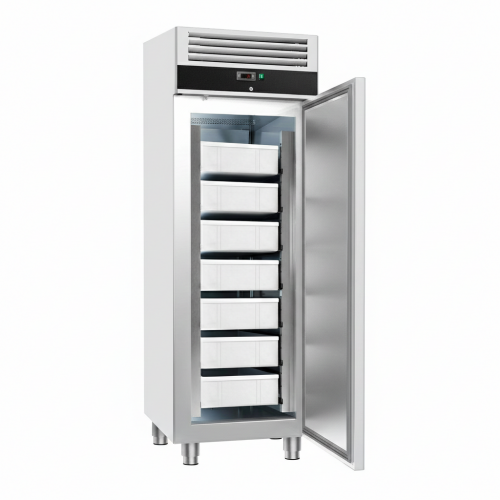 Commercial Fish Fridge Upright cabinet 600 litres Stainless steel Single door Ventilated cooling −2 to +8 °C |