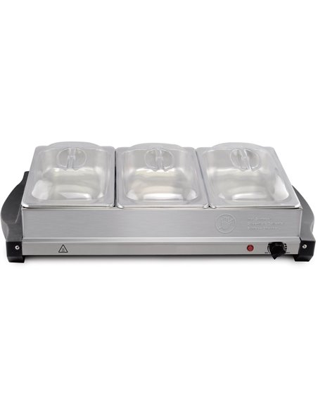 Pan Buffet Server 3x2.5 litre Stainless steel | DA-BSW320
