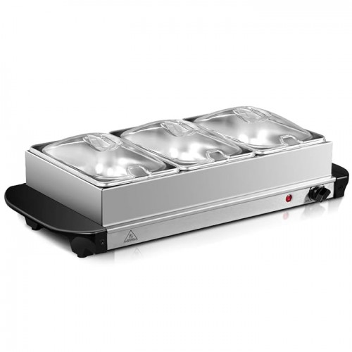 Electric Buffet Server 3 Tray 3 x 2.5 litre Stainless steel 3 Large Multicooker