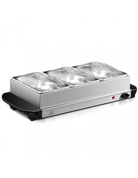 Electric Buffet Server 3 Tray 3 x 2.5 litre Stainless steel 3 Large Multicooker