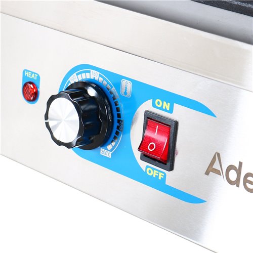 Professional Grill Electric 2 zones 4.6kW Smooth Cast iron top | Stalwart DA-GP7050GW