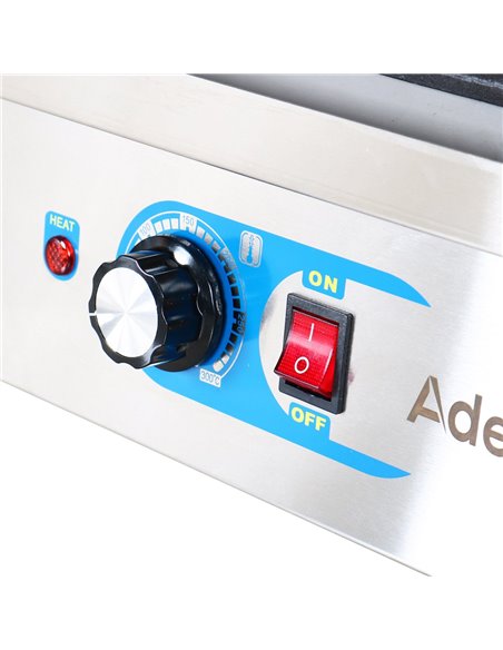 Professional Grill Electric 2 zones 4.6kW Smooth Cast iron top | Stalwart DA-GP7050GW