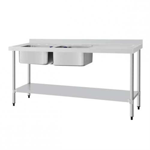 Pro Steel Sink Double Sink Right Hand...
