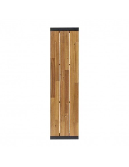 Bolero Acacia Wood and Steel Industrial Benches 1600mm Pack of 2