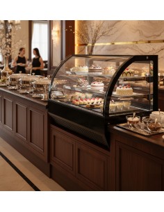 Pro Countertop Display Fridge Black 145Ltr Curved glass, 2 Years Warranty 2