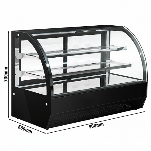 Pro Countertop Display Fridge Black 145Ltr Curved glass, 2 Years Warranty